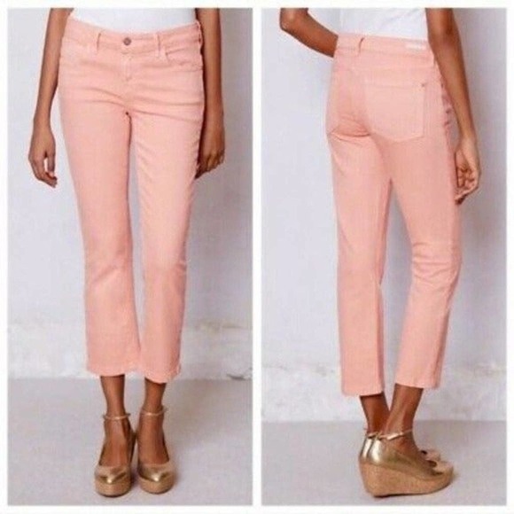 Anthroplogie PEACH PILCRO & THE LETTERPRESS CROP JEANS - Picture 1 of 8